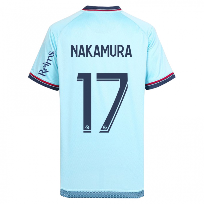Dames Keito Nakamura #17 Hemelsblauw Uitshirt Uittenue 2023/24 T-Shirt België