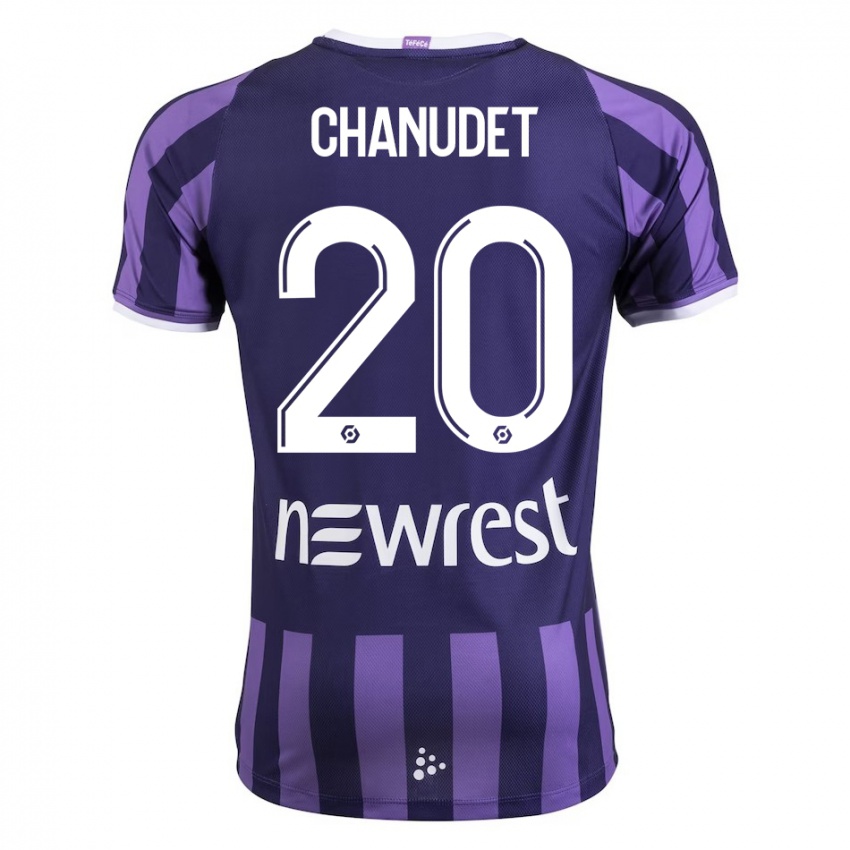 Dames Coralie Chanudet #20 Paars Uitshirt Uittenue 2023/24 T-Shirt België