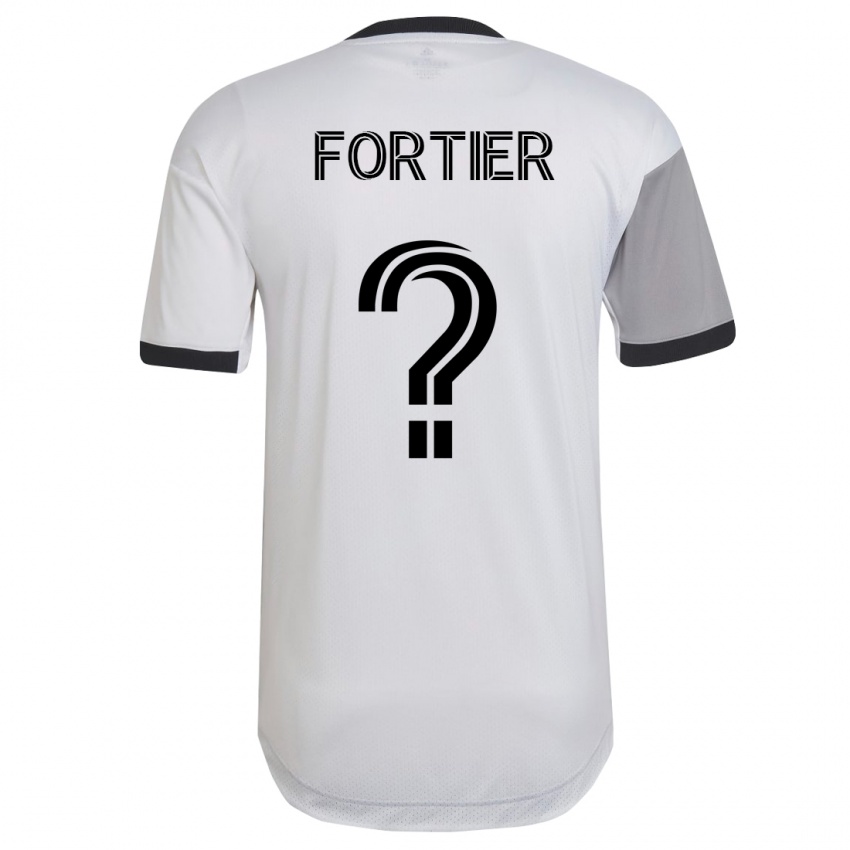Femme Maillot Tim Fortier #0 Blanc Tenues Extérieur 2023/24 T-Shirt Belgique