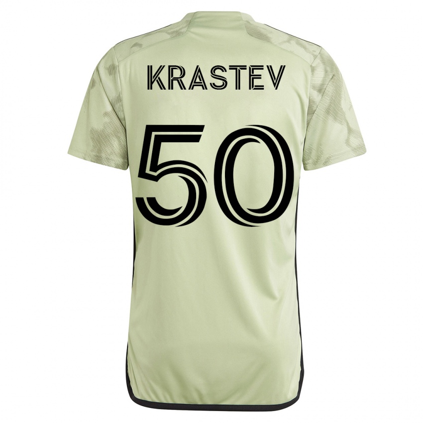 Dames Filip Krastev #50 Groente Uitshirt Uittenue 2023/24 T-Shirt België
