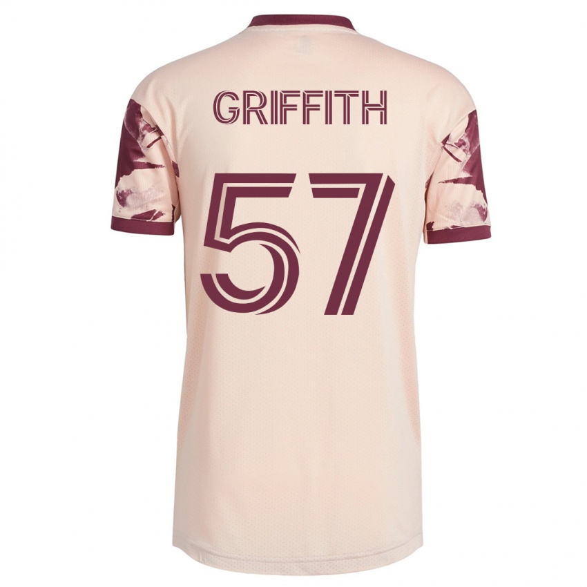 Dames Víctor Griffith #57 Gebroken Wit Uitshirt Uittenue 2023/24 T-Shirt België