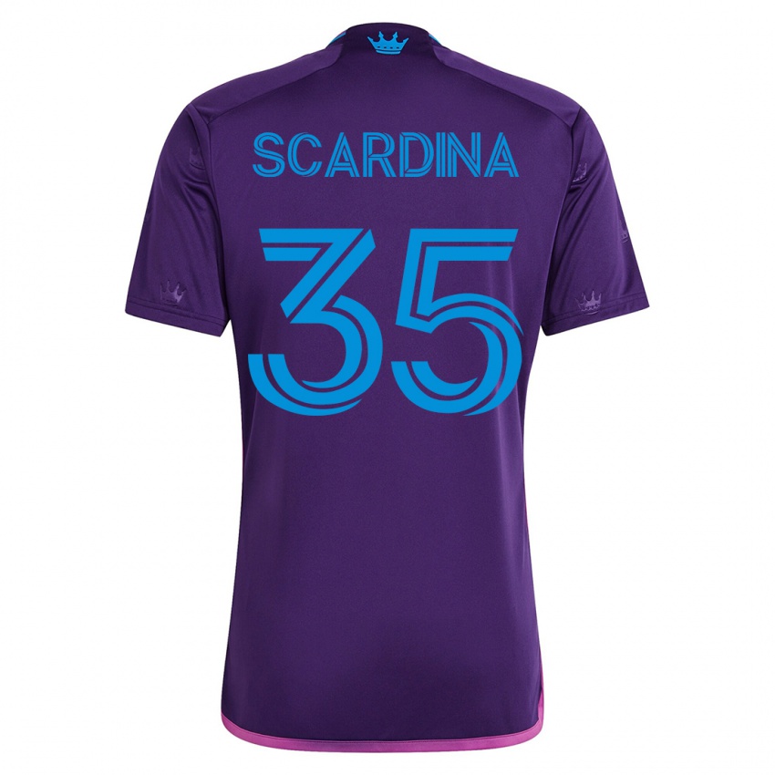 Dames Nick Scardina #35 Viooltje Uitshirt Uittenue 2023/24 T-Shirt België