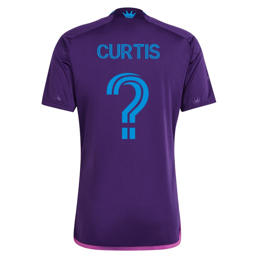 Dames Ethan Curtis #0 Viooltje Uitshirt Uittenue 2023/24 T-Shirt België
