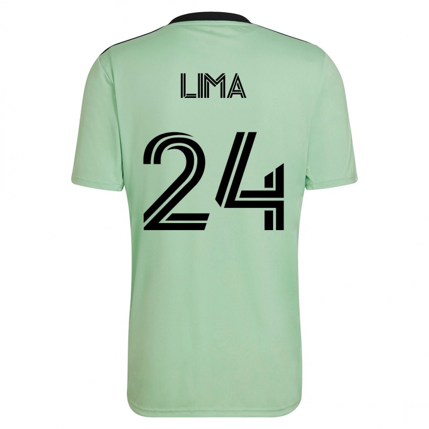 Dames Nick Lima #24 Licht Groen Uitshirt Uittenue 2023/24 T-Shirt België