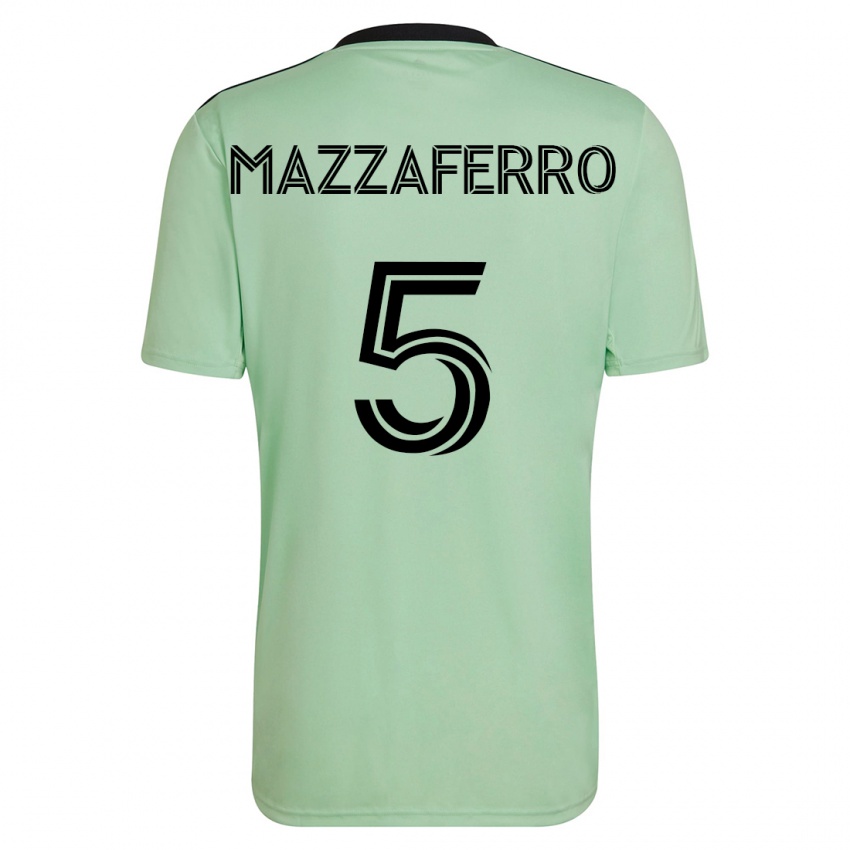 Dames Salvatore Mazzaferro #5 Licht Groen Uitshirt Uittenue 2023/24 T-Shirt België