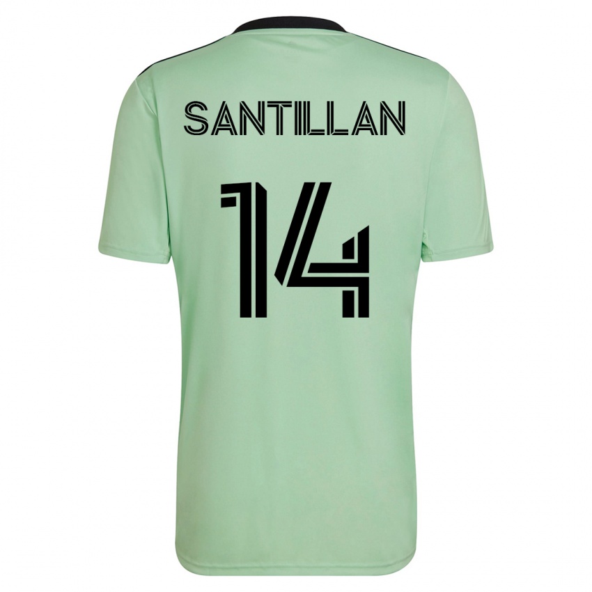 Dames Jonathan Santillan #14 Licht Groen Uitshirt Uittenue 2023/24 T-Shirt België