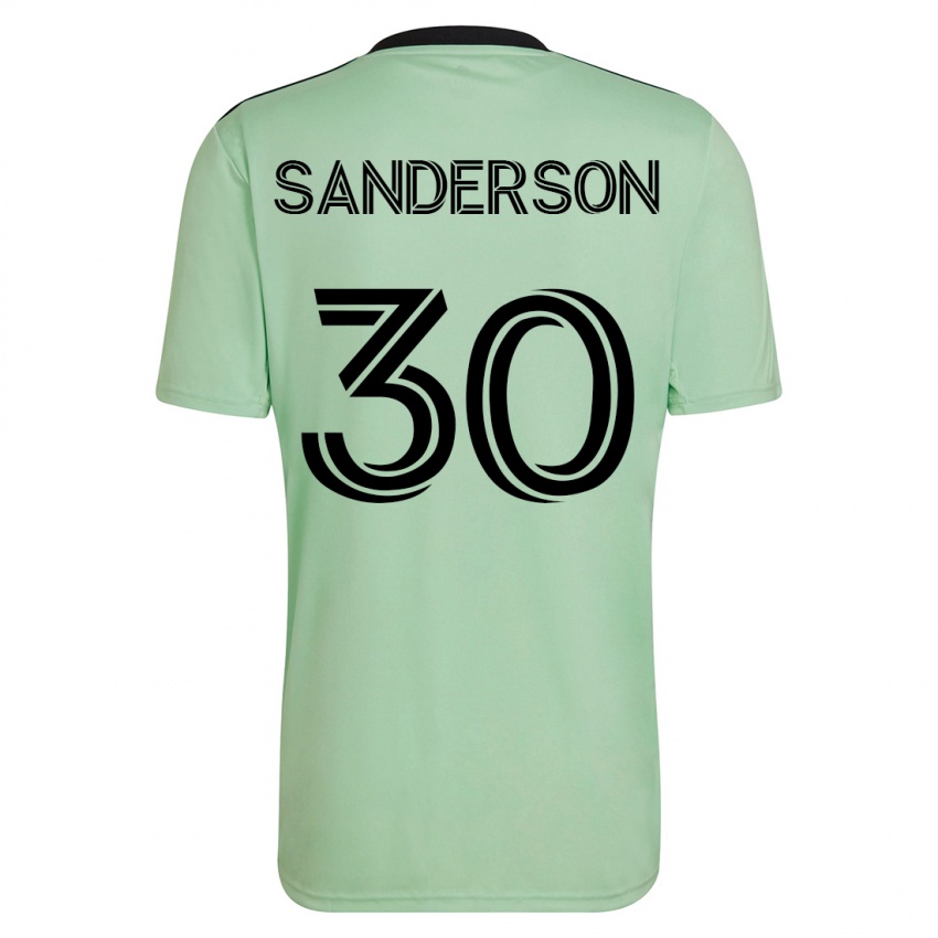 Dames Spencer Sanderson #30 Licht Groen Uitshirt Uittenue 2023/24 T-Shirt België