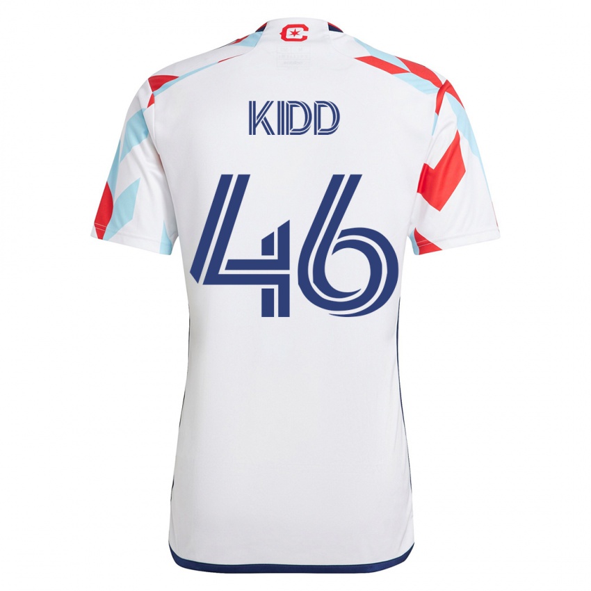 Dames Matteo Kidd #46 Wit Blauw Uitshirt Uittenue 2023/24 T-Shirt België