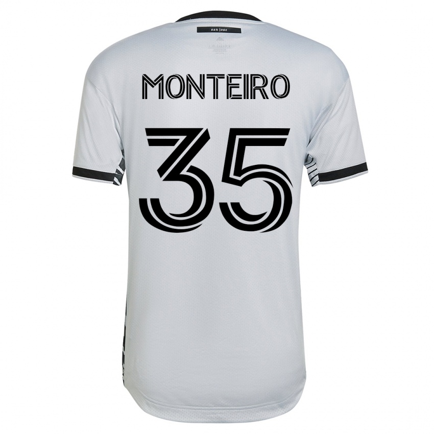 Dames Jamiro Monteiro #35 Wit Uitshirt Uittenue 2023/24 T-Shirt België