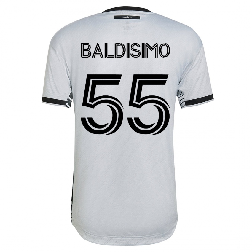 Dames Michael Baldisimo #55 Wit Uitshirt Uittenue 2023/24 T-Shirt België