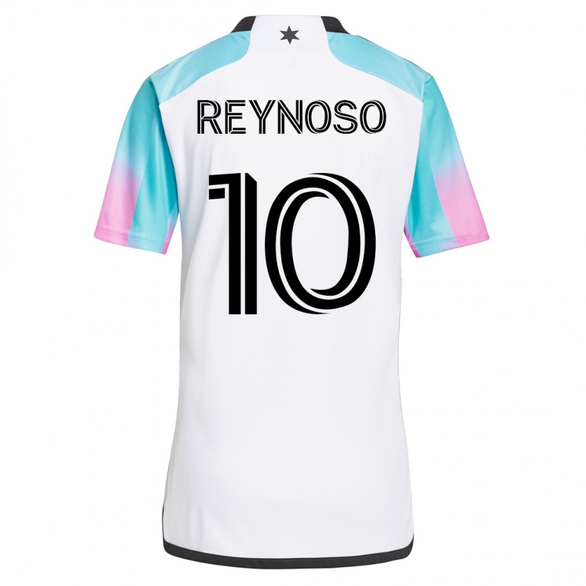 Dames Emanuel Reynoso #10 Wit Uitshirt Uittenue 2023/24 T-Shirt België