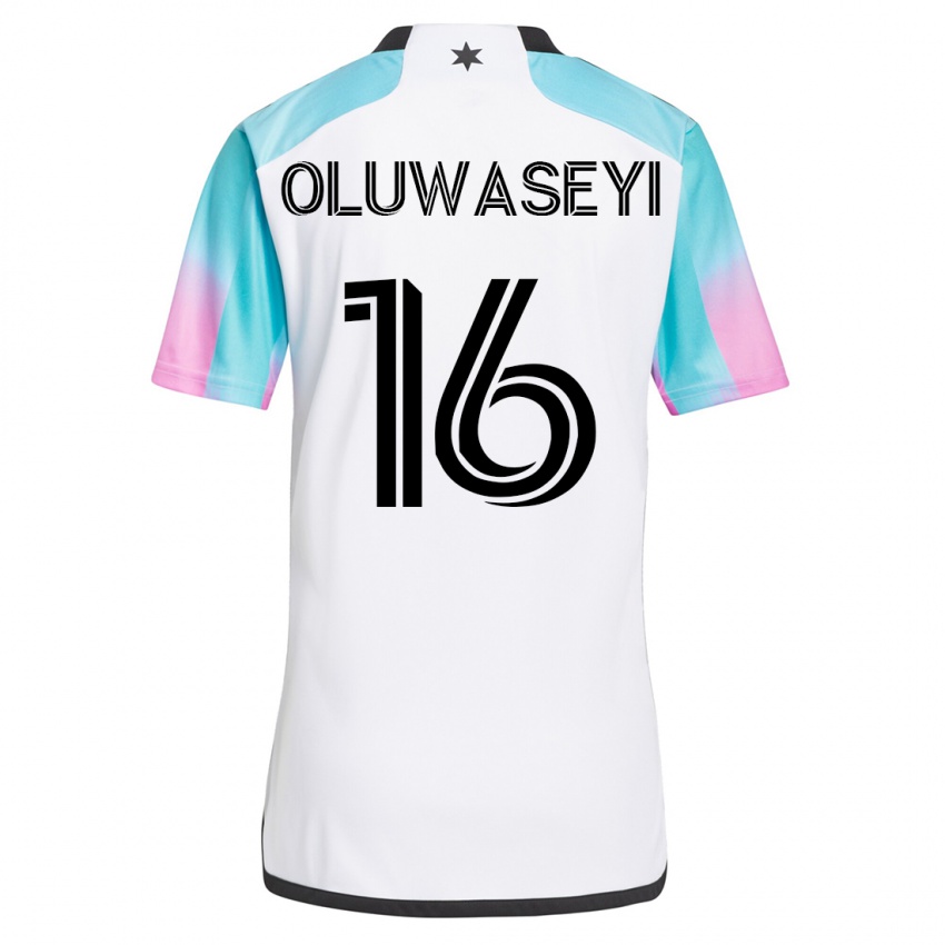 Dames Tani Oluwaseyi #16 Wit Uitshirt Uittenue 2023/24 T-Shirt België