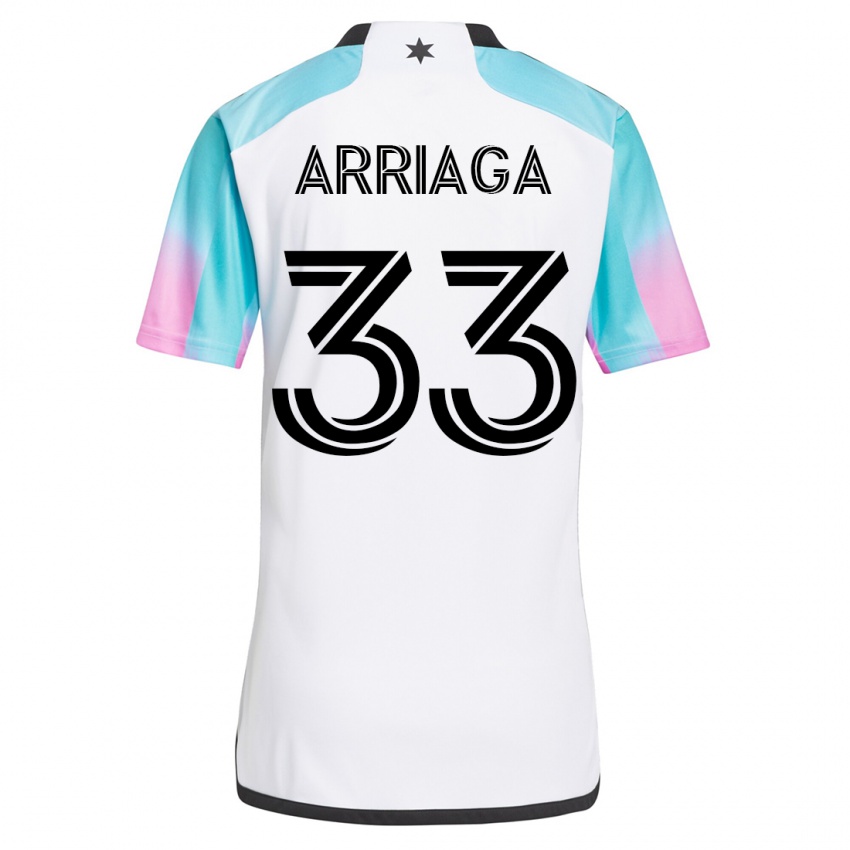 Dames Kervin Arriaga #33 Wit Uitshirt Uittenue 2023/24 T-Shirt België