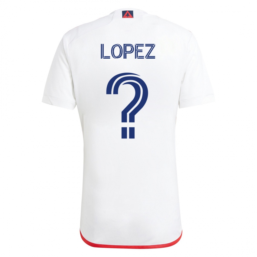 Dames Darwin Lopez #0 Wit Rood Uitshirt Uittenue 2023/24 T-Shirt België