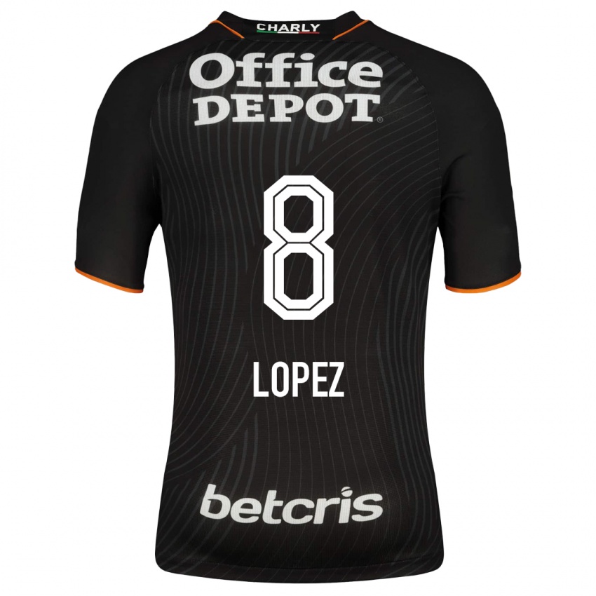 Damen Javier Eduardo López #8 Schwarz Auswärtstrikot Trikot 2023/24 T-Shirt Belgien