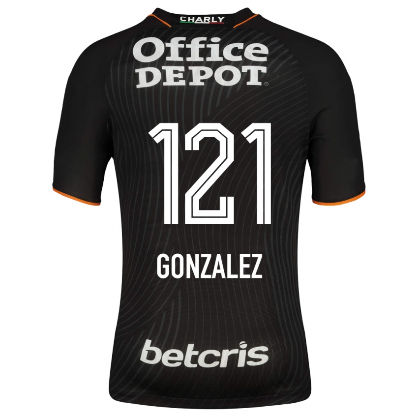 Damen Cristian González #121 Schwarz Auswärtstrikot Trikot 2023/24 T-Shirt Belgien