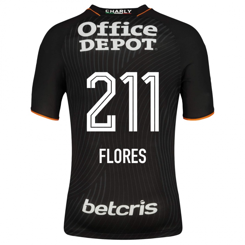 Dames Luis Flores #211 Zwart Uitshirt Uittenue 2023/24 T-Shirt België