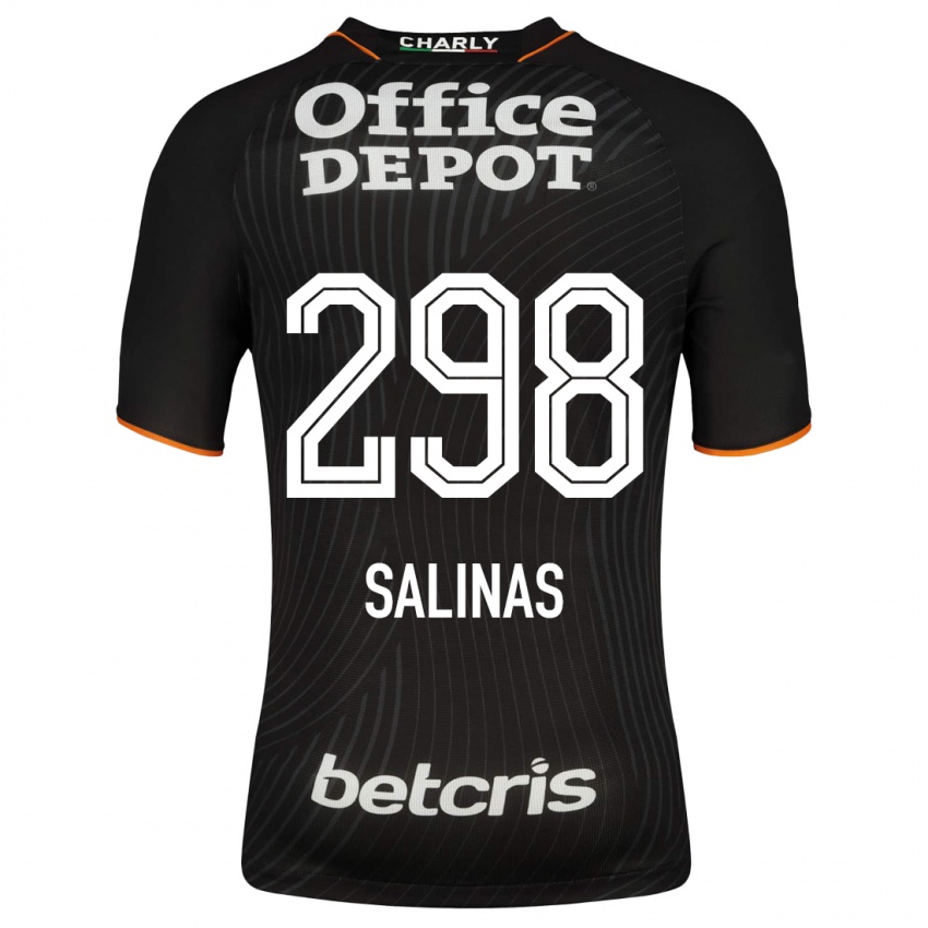 Dames Jesús Salinas #298 Zwart Uitshirt Uittenue 2023/24 T-Shirt België