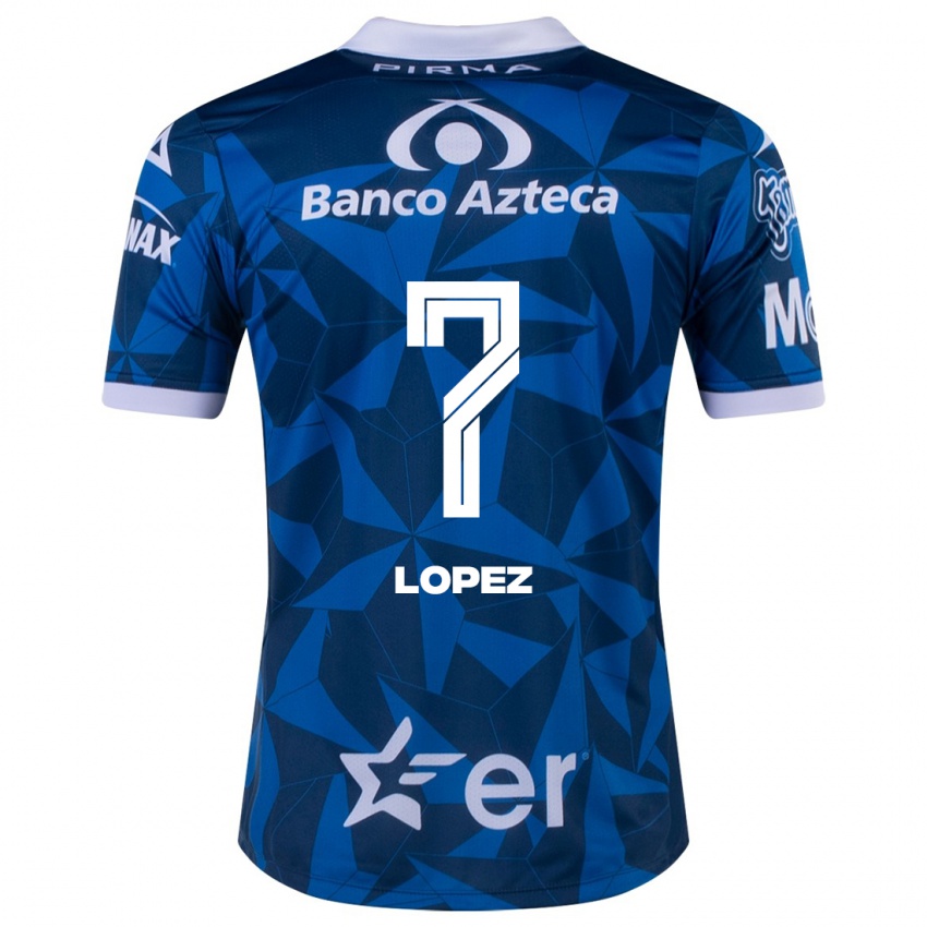 Dames Viridiana López #7 Blauw Uitshirt Uittenue 2023/24 T-Shirt België