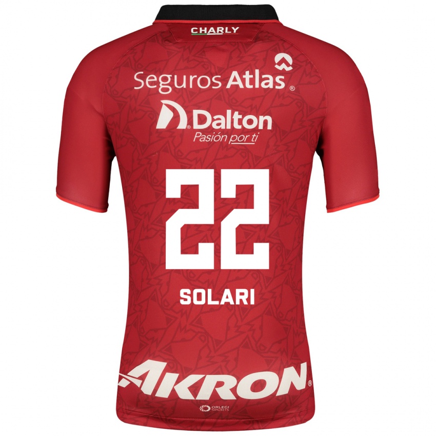 Dames Augusto Solari #22 Rood Uitshirt Uittenue 2023/24 T-Shirt België