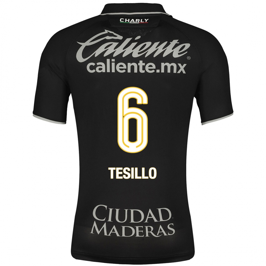 Dames William Tesillo #6 Zwart Uitshirt Uittenue 2023/24 T-Shirt België
