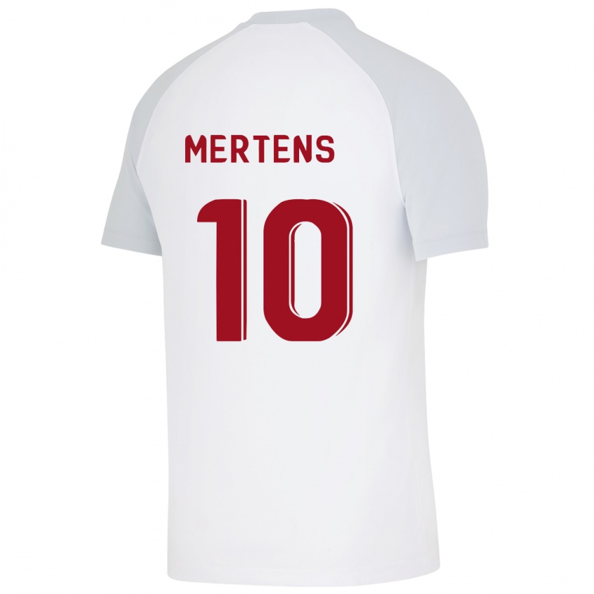 Dames Dries Mertens #10 Wit Uitshirt Uittenue 2023/24 T-Shirt België