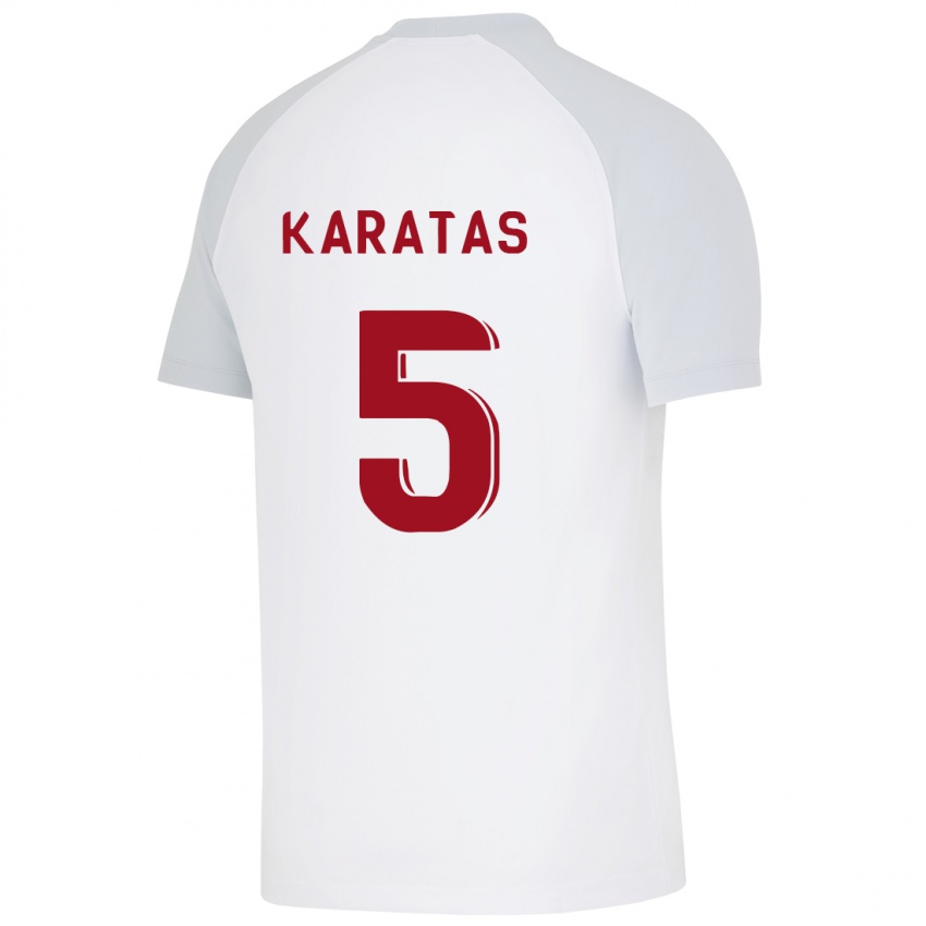 Dames Eda Karataş #5 Wit Uitshirt Uittenue 2023/24 T-Shirt België