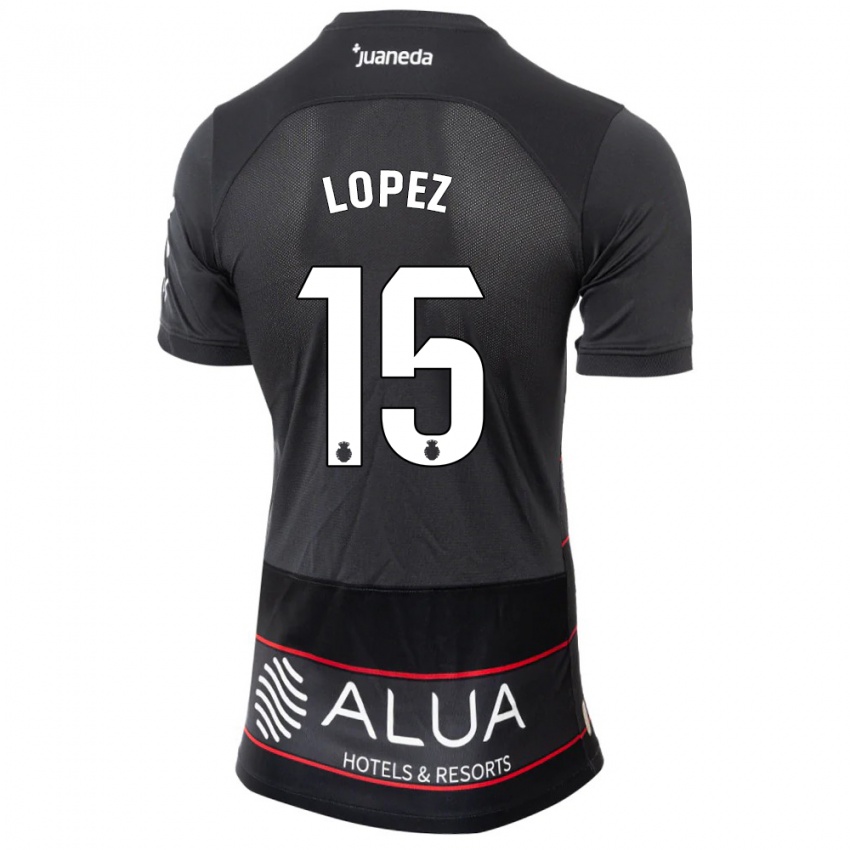 Dames Marc López #15 Zwart Uitshirt Uittenue 2023/24 T-Shirt België