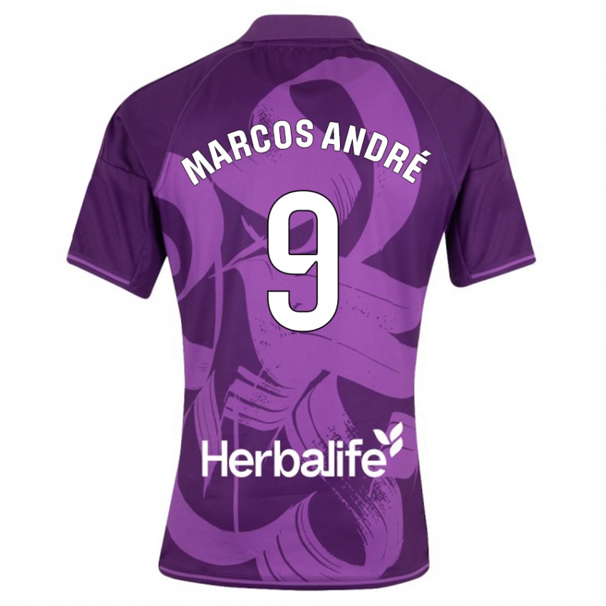 Dames Marcos André #9 Viooltje Uitshirt Uittenue 2023/24 T-Shirt België