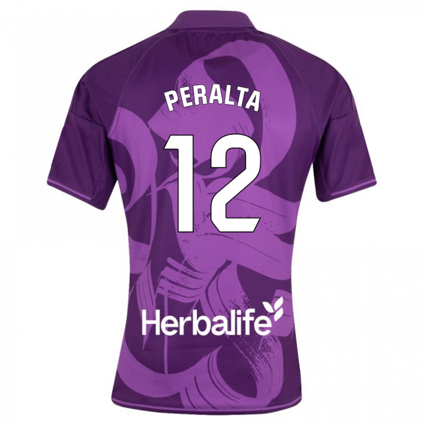 Dames Fernando Peralta #12 Viooltje Uitshirt Uittenue 2023/24 T-Shirt België