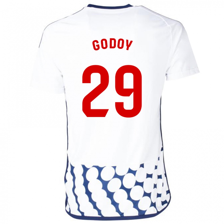 Dames Alan Godoy #29 Wit Uitshirt Uittenue 2023/24 T-Shirt België