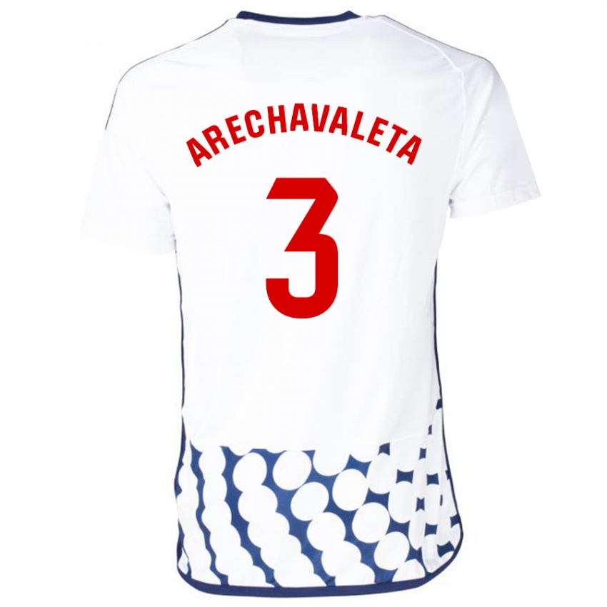 Dames Jorge Arechavaleta #3 Wit Uitshirt Uittenue 2023/24 T-Shirt België