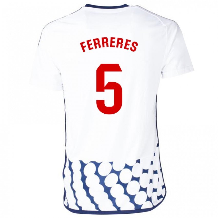 Dames Manolo Ferreres #5 Wit Uitshirt Uittenue 2023/24 T-Shirt België