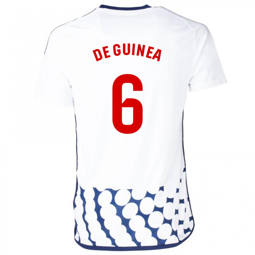 Dames Asier Ortiz De Guinea #6 Wit Uitshirt Uittenue 2023/24 T-Shirt België