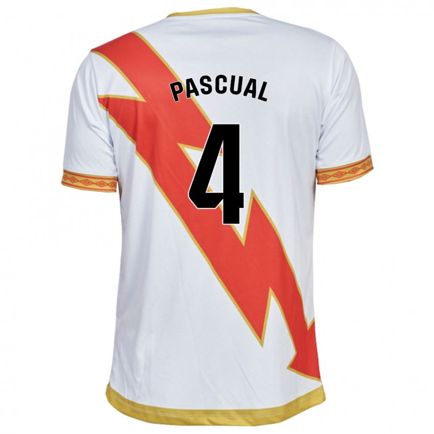 Kinderen Martín Pascual #4 Wit Thuisshirt Thuistenue 2023/24 T-Shirt België