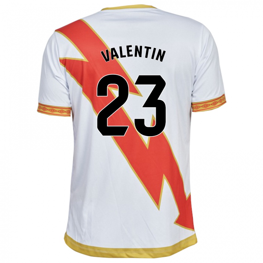 Kinderen Óscar Valentín #23 Wit Thuisshirt Thuistenue 2023/24 T-Shirt België