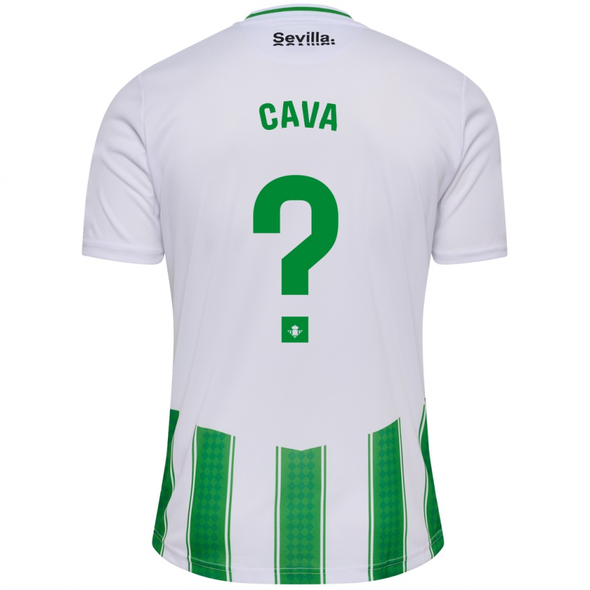 Enfant Maillot Raúl Cava #0 Blanc Tenues Domicile 2023/24 T-Shirt Belgique