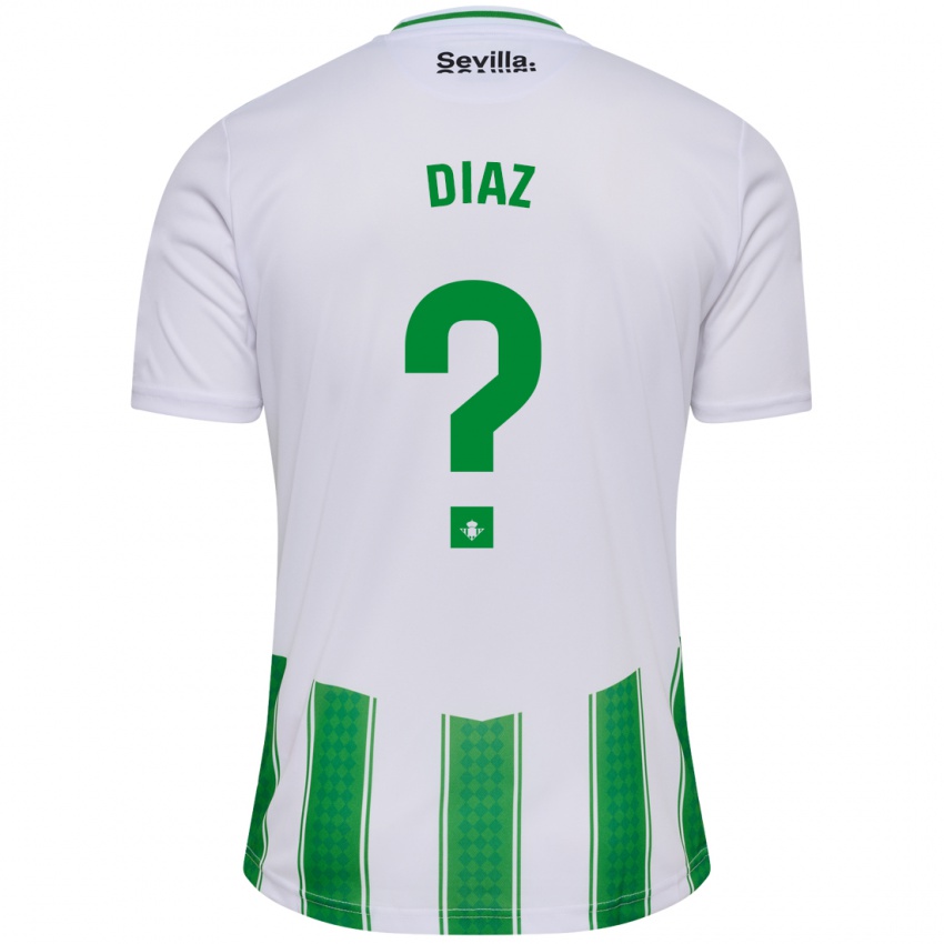 Enfant Maillot Ismael Díaz #0 Blanc Tenues Domicile 2023/24 T-Shirt Belgique