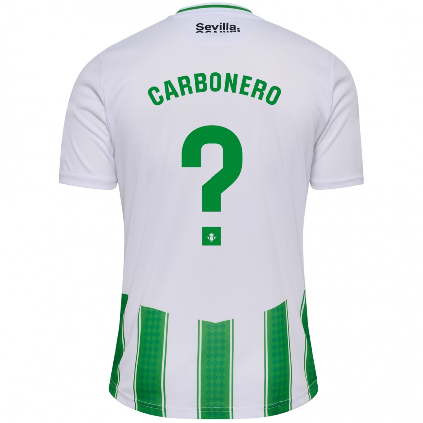 Enfant Maillot Marco Carbonero #0 Blanc Tenues Domicile 2023/24 T-Shirt Belgique