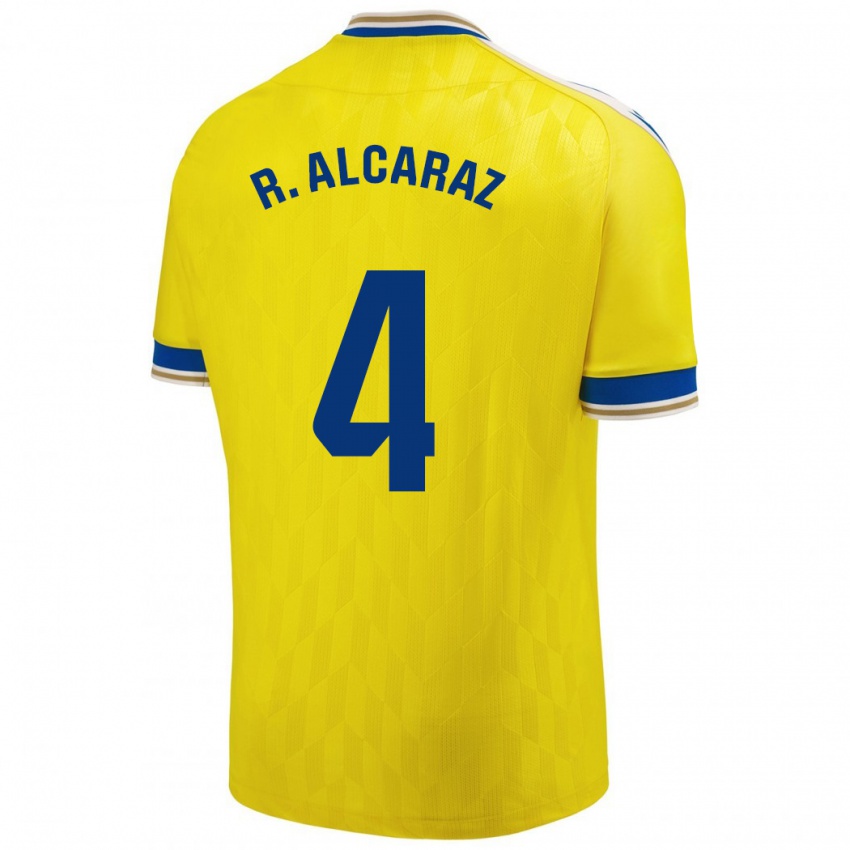 Kinderen Rubén Alcaraz #4 Geel Thuisshirt Thuistenue 2023/24 T-Shirt België