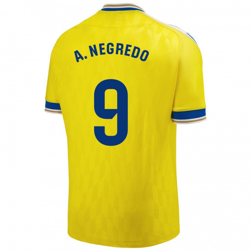 Kinderen Álvaro Negredo #9 Geel Thuisshirt Thuistenue 2023/24 T-Shirt België