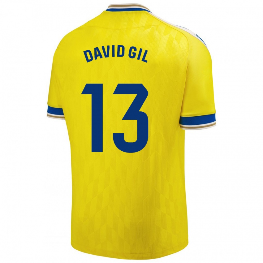 Kinderen David Gil #13 Geel Thuisshirt Thuistenue 2023/24 T-Shirt België