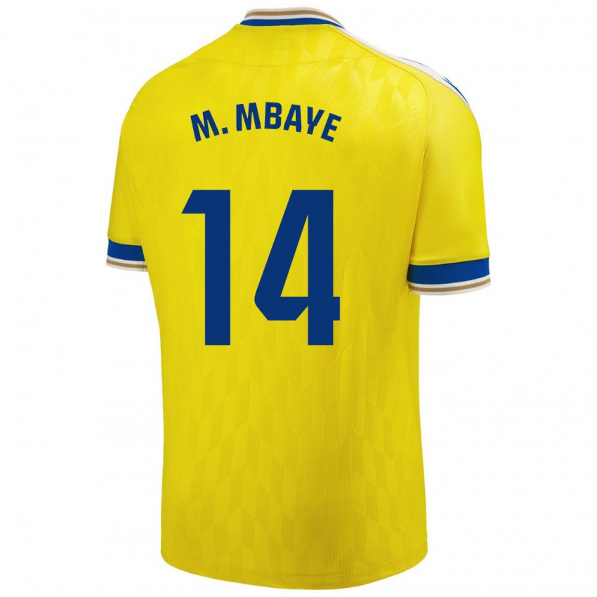 Kinderen Momo Mbaye #14 Geel Thuisshirt Thuistenue 2023/24 T-Shirt België