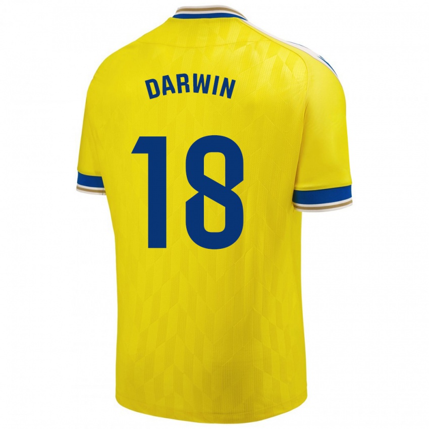 Kinderen Darwin Machís #18 Geel Thuisshirt Thuistenue 2023/24 T-Shirt België