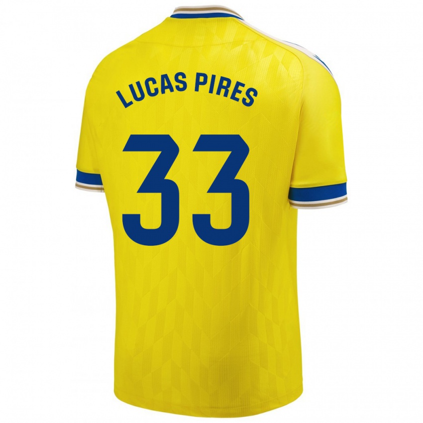 Kinderen Lucas Pires #33 Geel Thuisshirt Thuistenue 2023/24 T-Shirt België