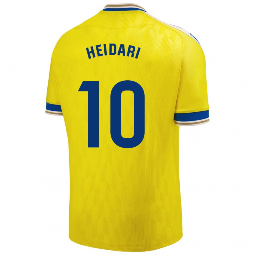 Kinderen Arman Heidari #10 Geel Thuisshirt Thuistenue 2023/24 T-Shirt België