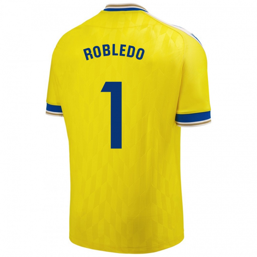 Kinderen Robledo #1 Geel Thuisshirt Thuistenue 2023/24 T-Shirt België