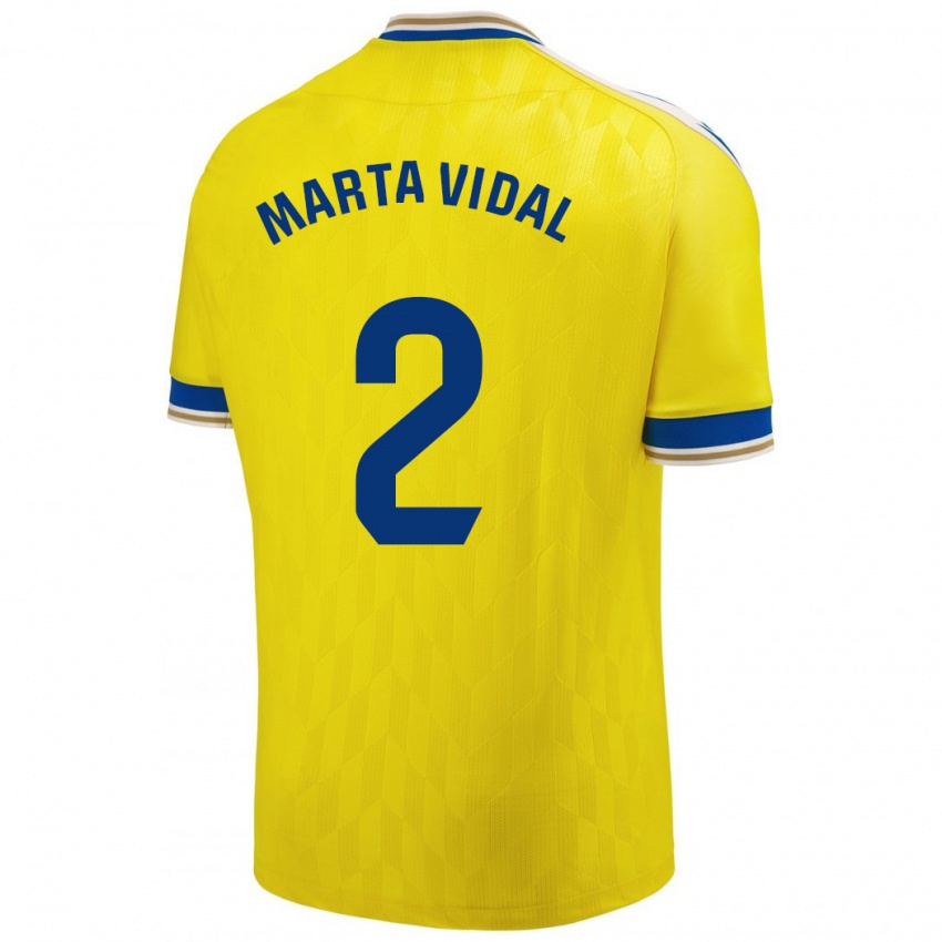 Kinderen Marta Vidal Vela #2 Geel Thuisshirt Thuistenue 2023/24 T-Shirt België