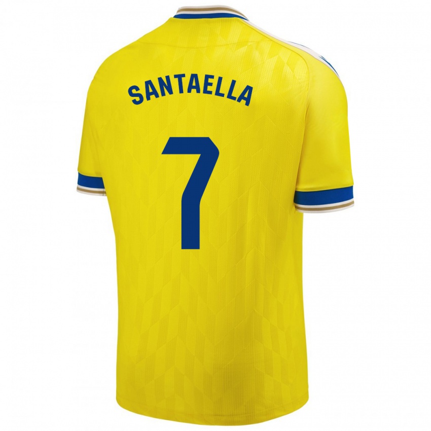 Kinderen Natalia Santaella Picón #7 Geel Thuisshirt Thuistenue 2023/24 T-Shirt België