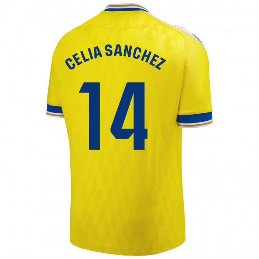 Kinderen Celia Sánchez García #14 Geel Thuisshirt Thuistenue 2023/24 T-Shirt België